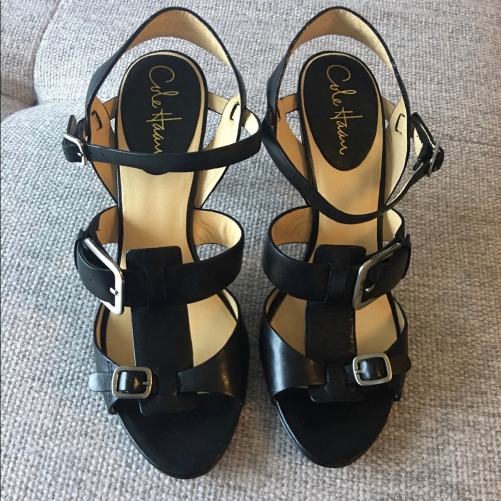 Cole Haan Black Leather Heels